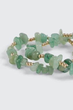 2-Piece Semi-Precious Stretch Bracelets