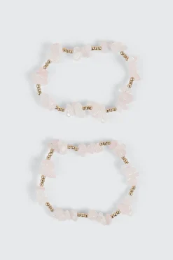 2-Piece Semi-Precious Stretch Bracelets