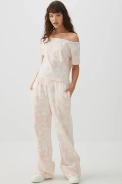 Pink Camo Wide Leg Sweatpants