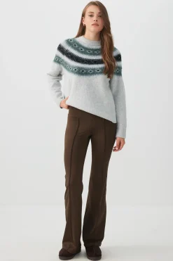 Pintuck Flare Leggings