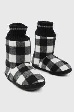 Plaid Bootie Slippers for men