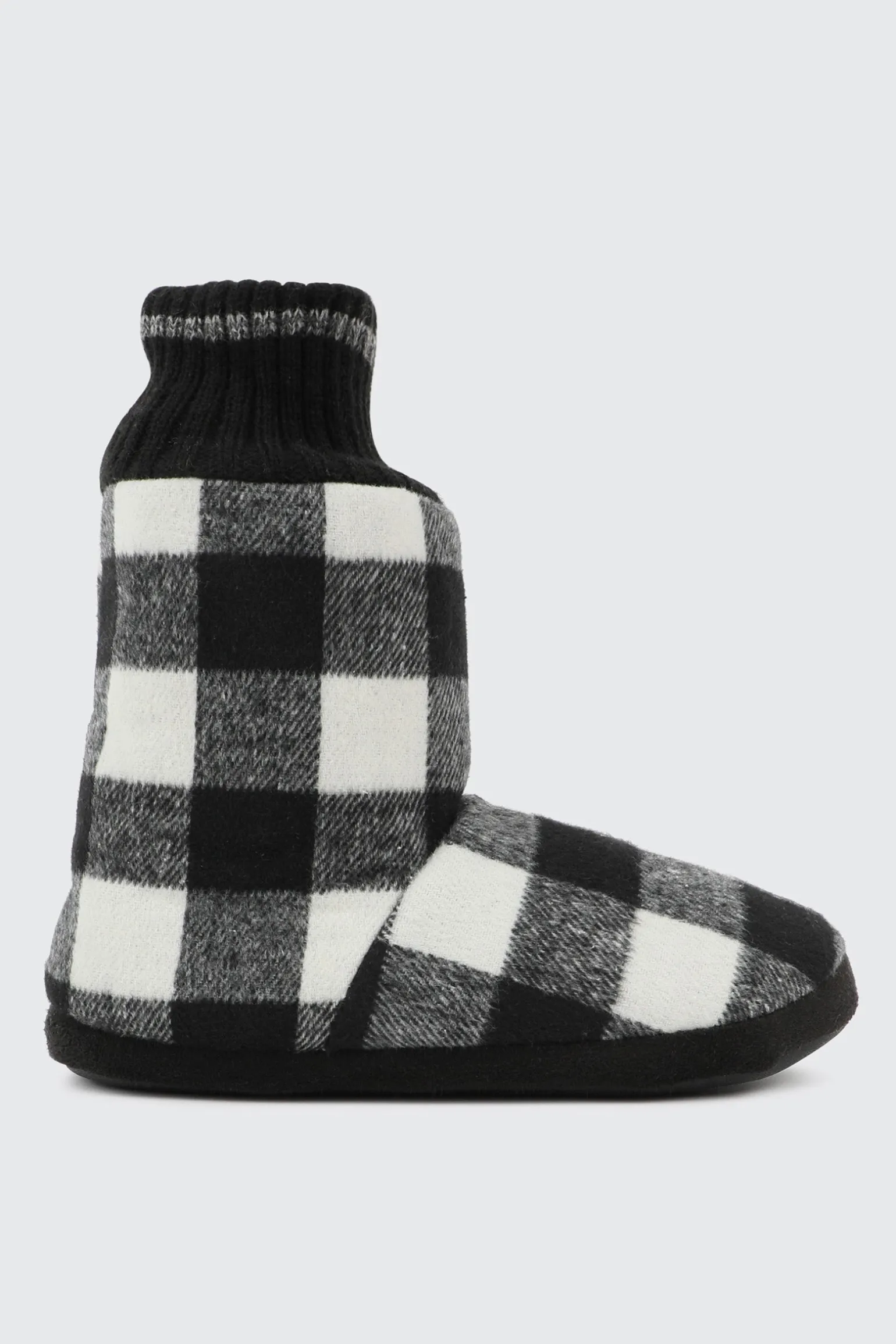 Plaid Bootie Slippers for men