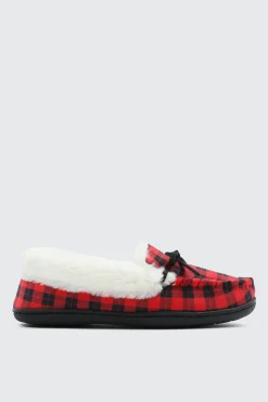 Plaid Moccasin Slippers