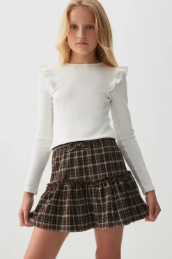 Plaid Tiered Skort
