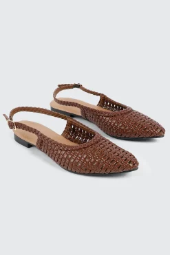 Pointed Toe Slingback Flats