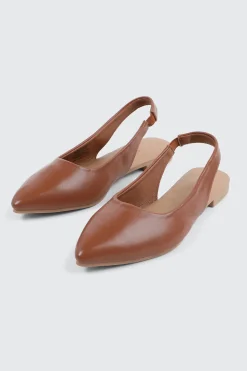 Pointed Toe Slingback Flats