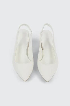 Pointed Toe Slingback Heel Pumps