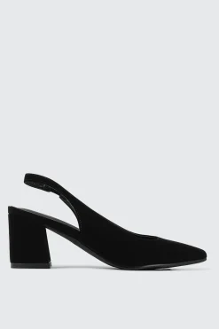 Pointed Toe Slingback Heel Pumps