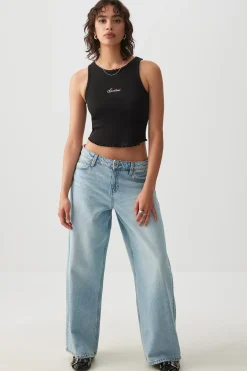 Pointelle Crop Tank Top