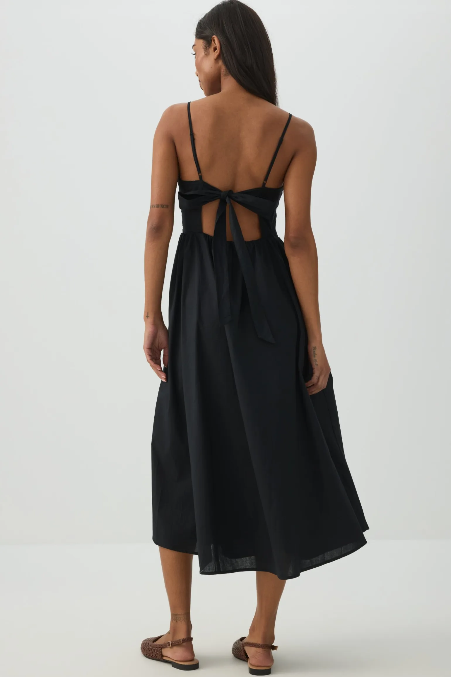 Poplin Sweetheart Midi Dress