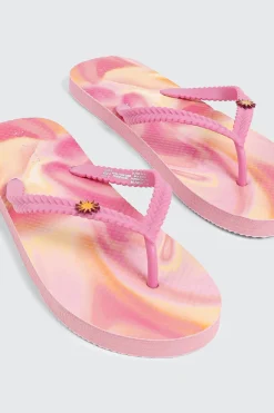 Printed Braided Flip Flops