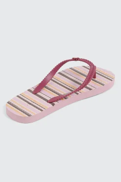 Printed Braided Flip Flops