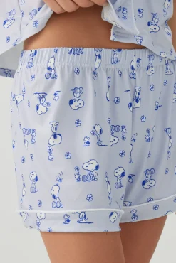 Printed Notch Collar Pajama Set