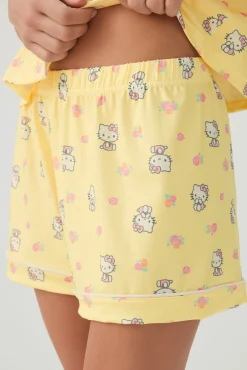 Printed Notch Collar Pajama Set