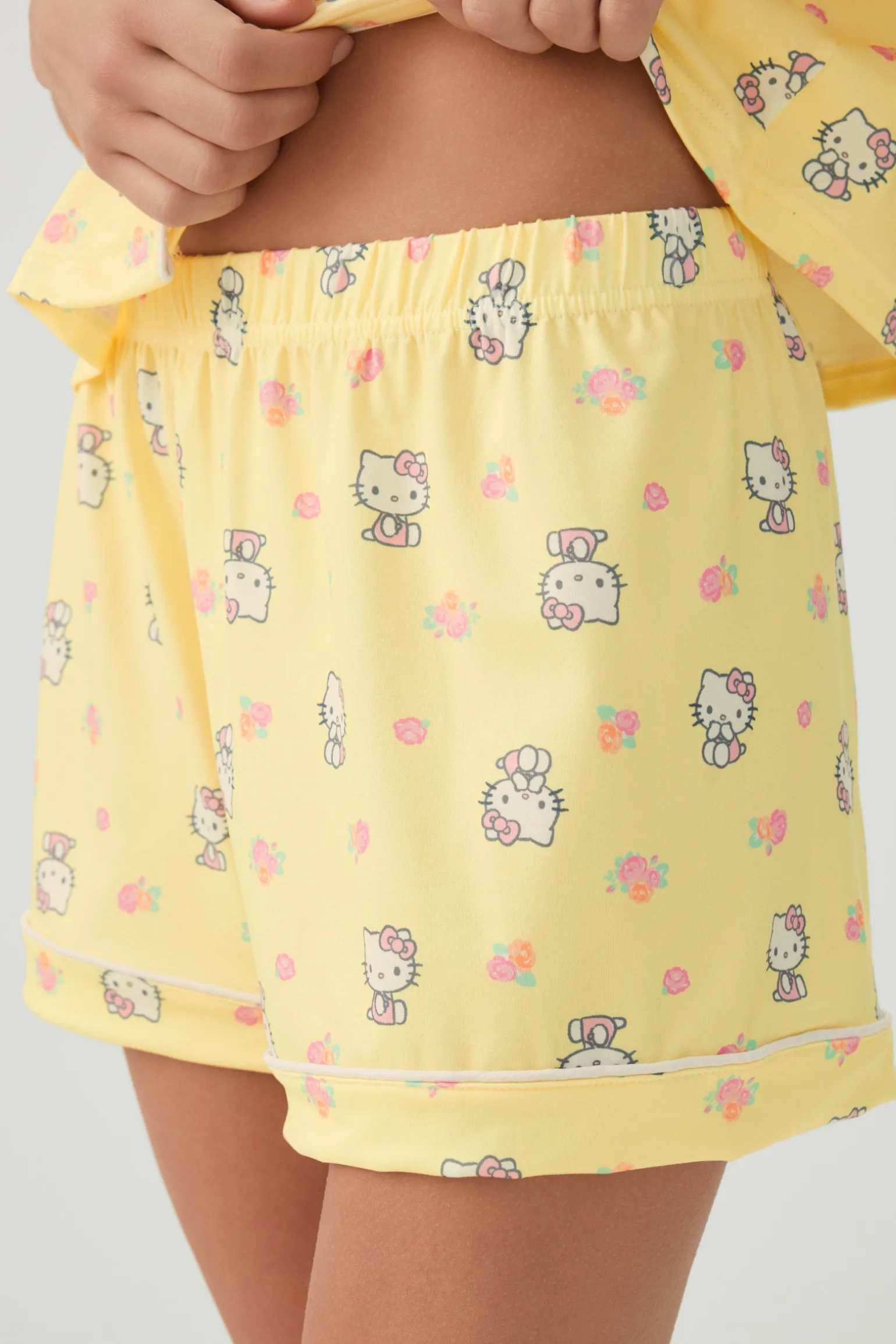 Printed Notch Collar Pajama Set