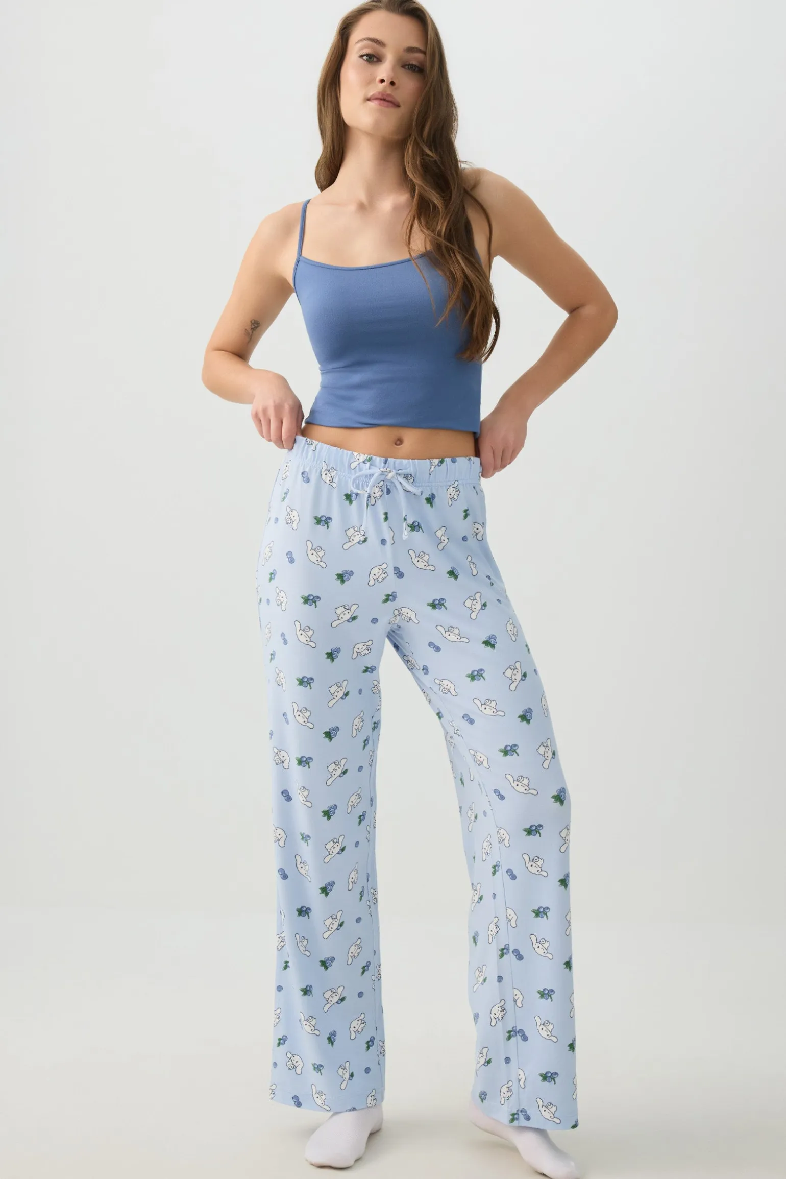 Printed Straight Leg PJ Pants