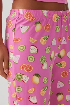 Printed Ultra Soft Straight Leg PJ Pants