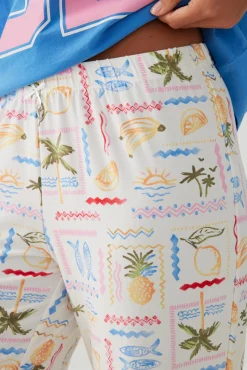 Printed Ultra Soft Straight Leg PJ Pants