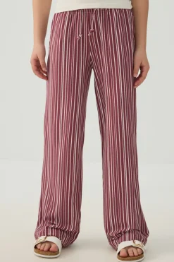 Printed Wide Leg Knit Crepe Pants