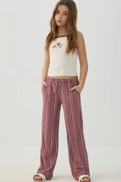 Printed Wide Leg Knit Crepe Pants