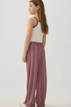 Printed Wide Leg Knit Crepe Pants