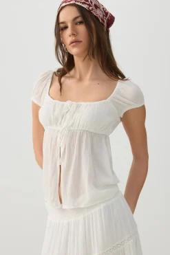Puff Sleeve Babydoll Top