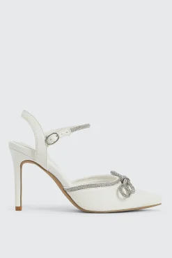 Pumps with Rhinestone Bow