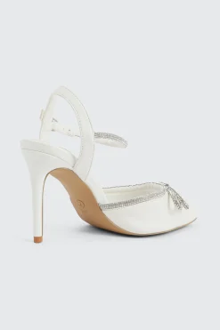 Pumps with Rhinestone Bow