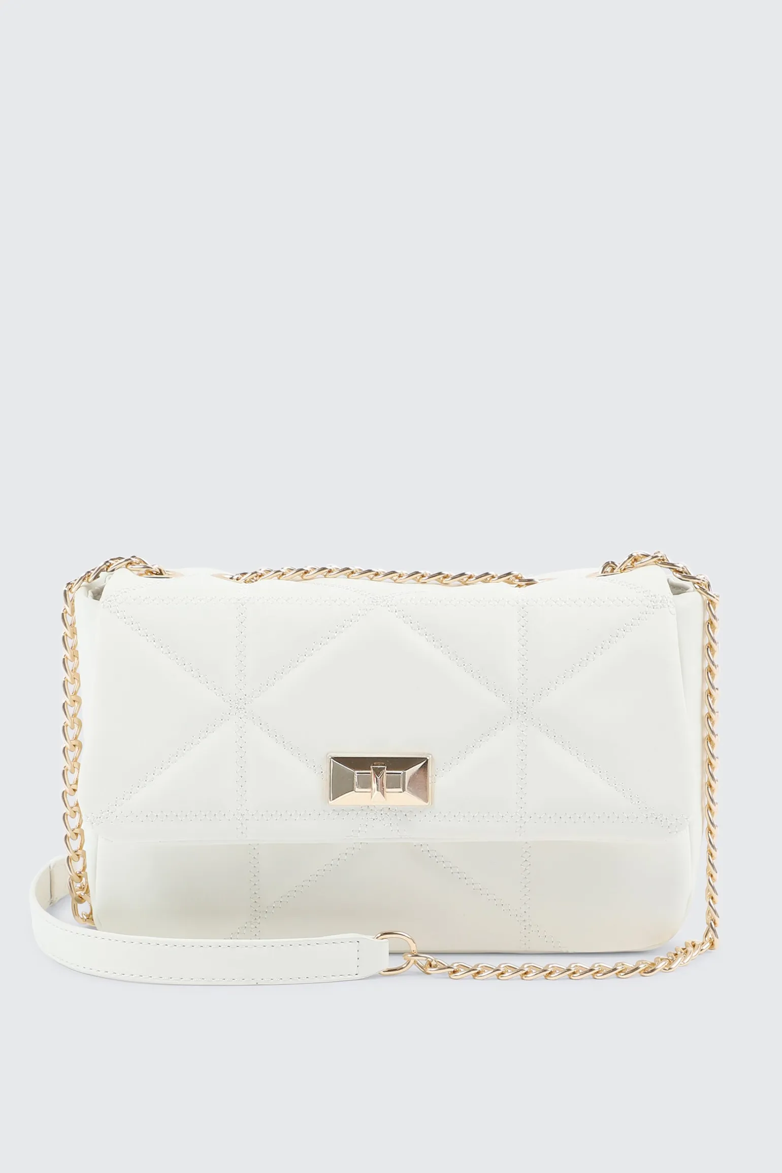 Quilted Faux Leather Crossbody Bag
