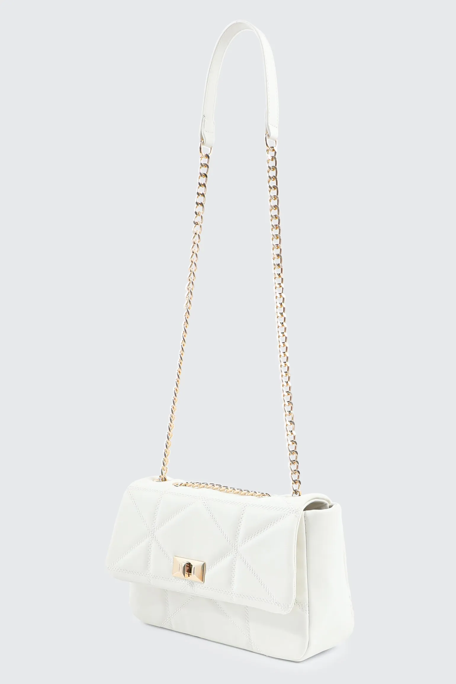 Quilted Faux Leather Crossbody Bag