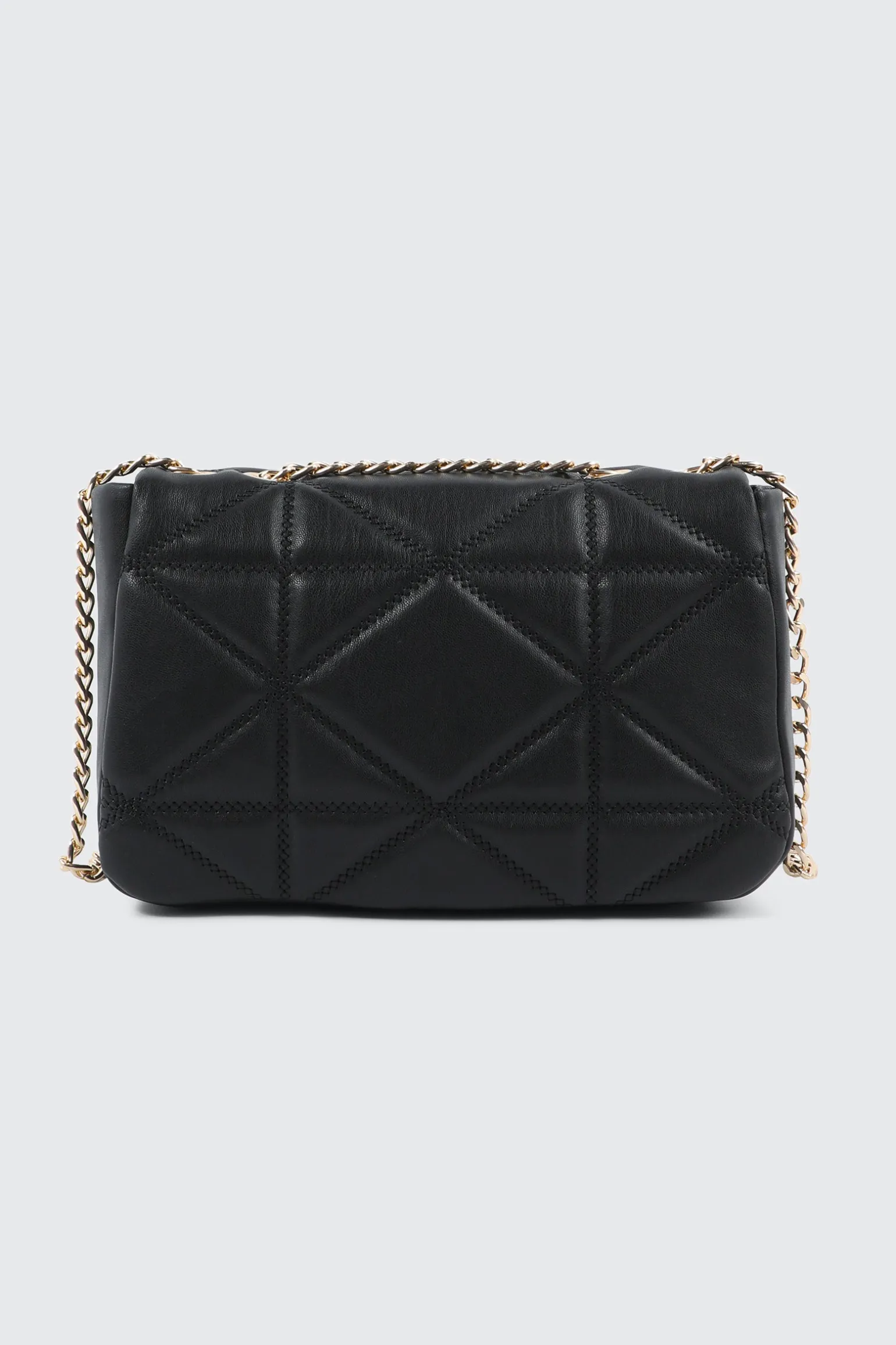 Quilted Faux Leather Crossbody Bag