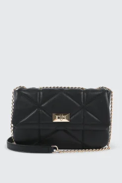 Quilted Faux Leather Crossbody Bag