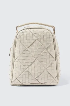 Quilted Woven Mini Backpack