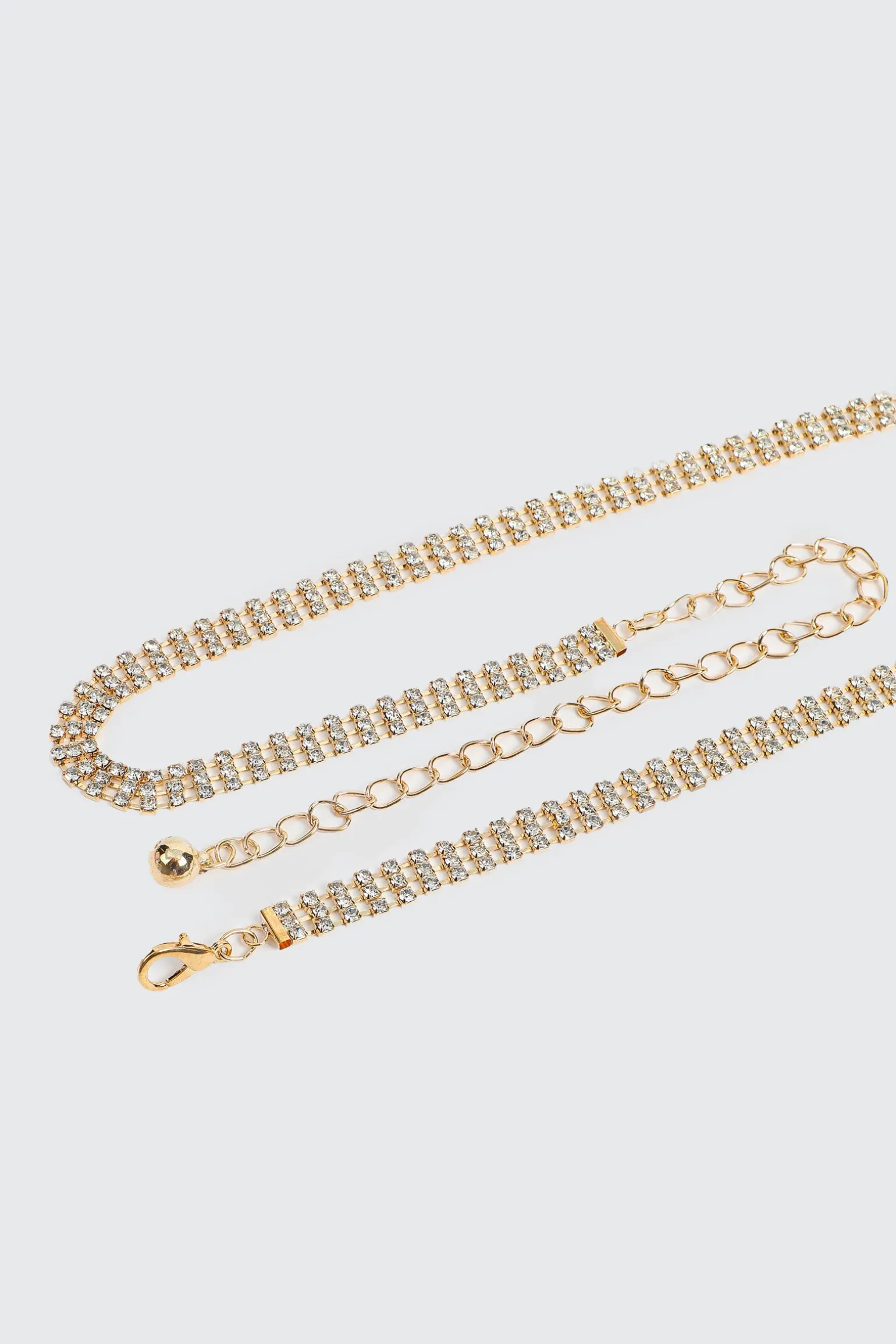 Rhinestone Chain Belt