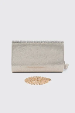 Rhinestone Flap Clutch