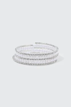 Rhinestone & Pearl Bracelet