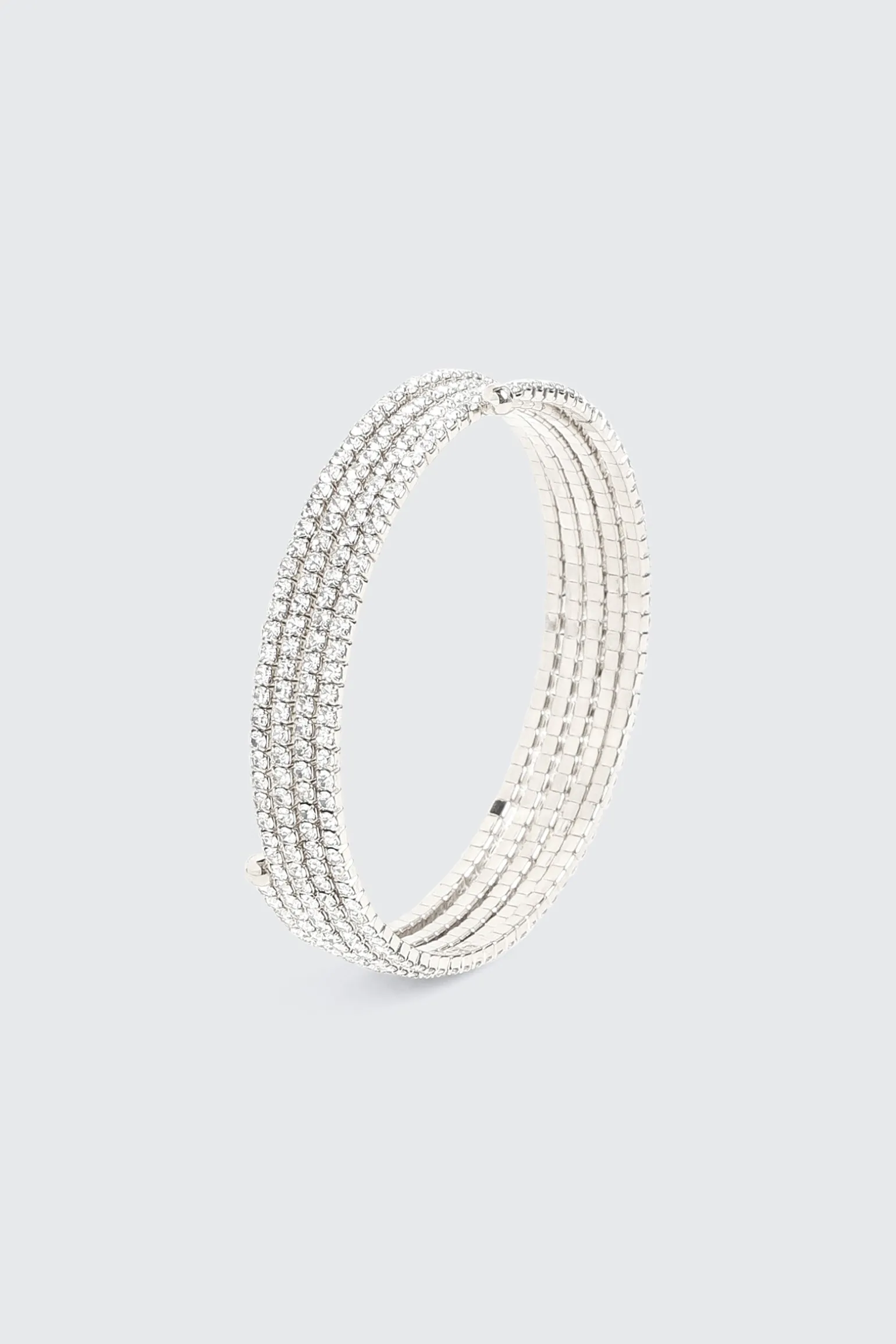 Rhinestone Spiral Bracelet
