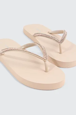 Rhinestone Straps Flip Flops