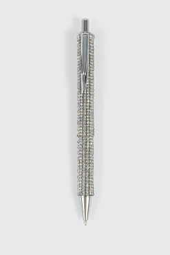 Rhinestone Trim Ballpoint Pen