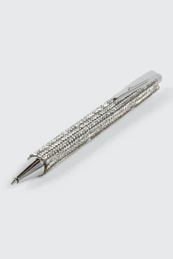 Rhinestone Trim Ballpoint Pen