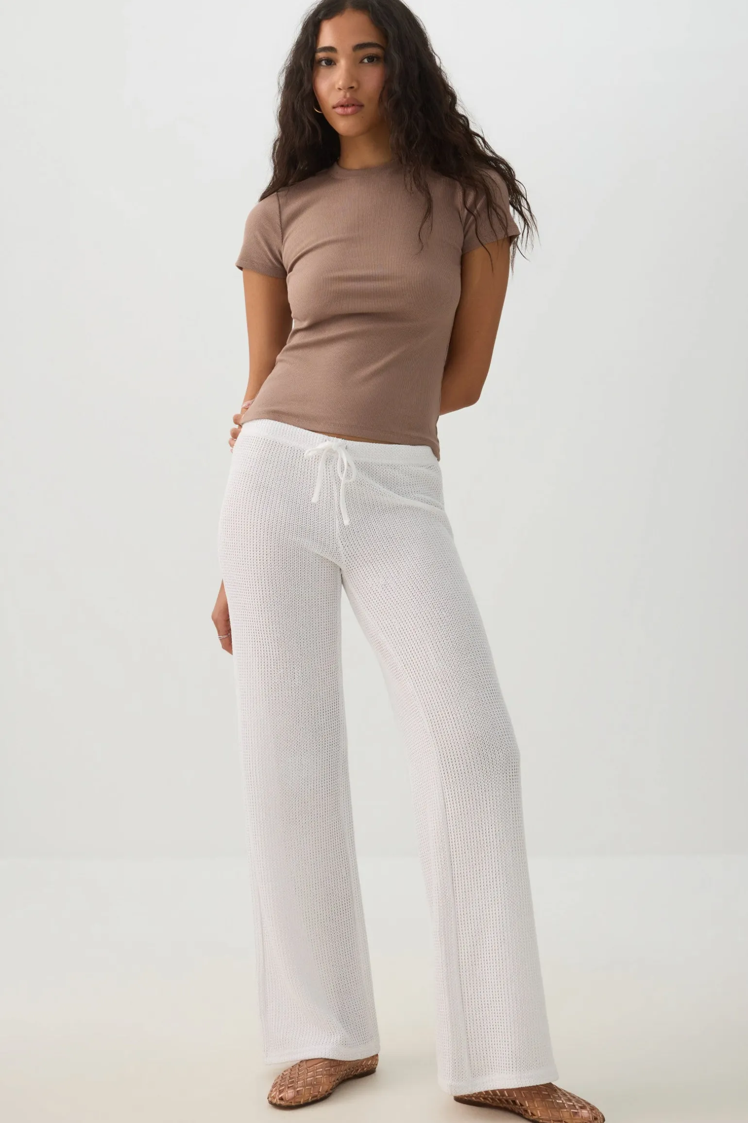 Rib Crew Neck T-Shirt