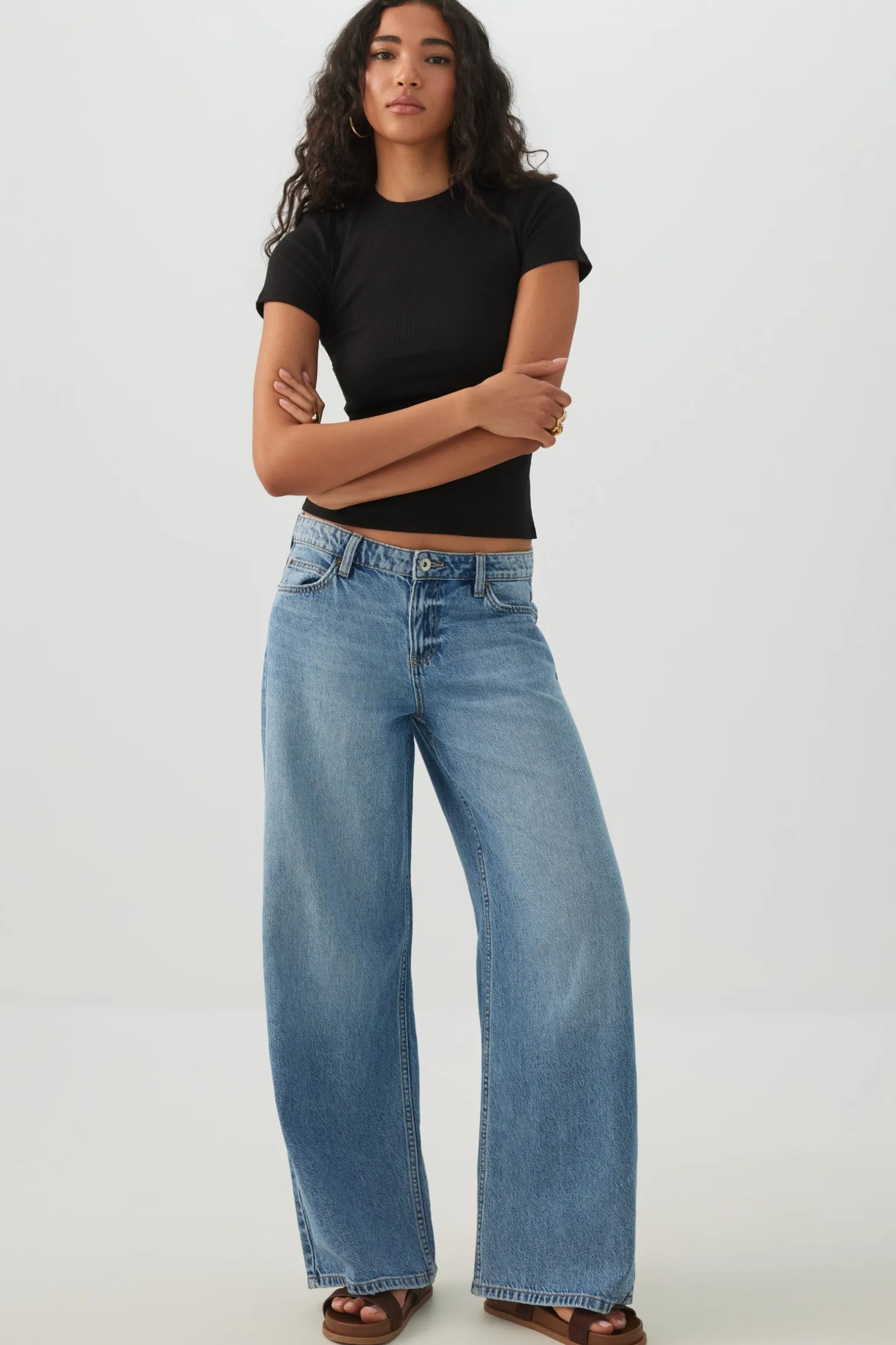Rib Crew Neck T-Shirt