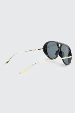 Round Aviator Oversized Sunglasses
