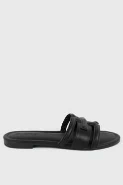 Round Toe Flat Sandals