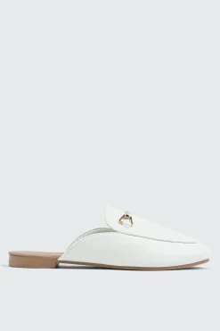 Round Toe Mules with Metal Ornament
