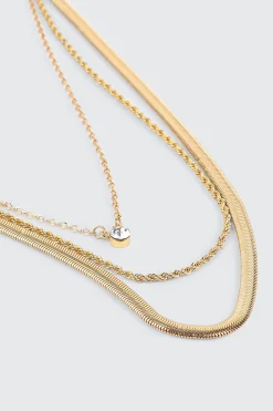 3-Row Chain Necklace