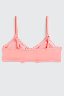 Ruched Floral Bikini Top