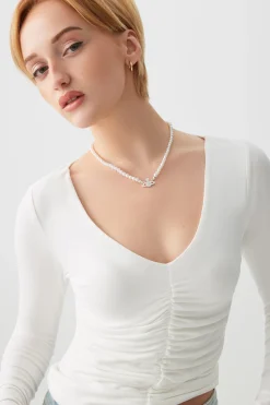 Ruched front Long Sleeve Top