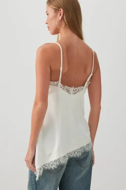 Satin Lace Trim Tunic