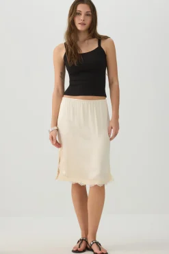 Satin Midi Skirt